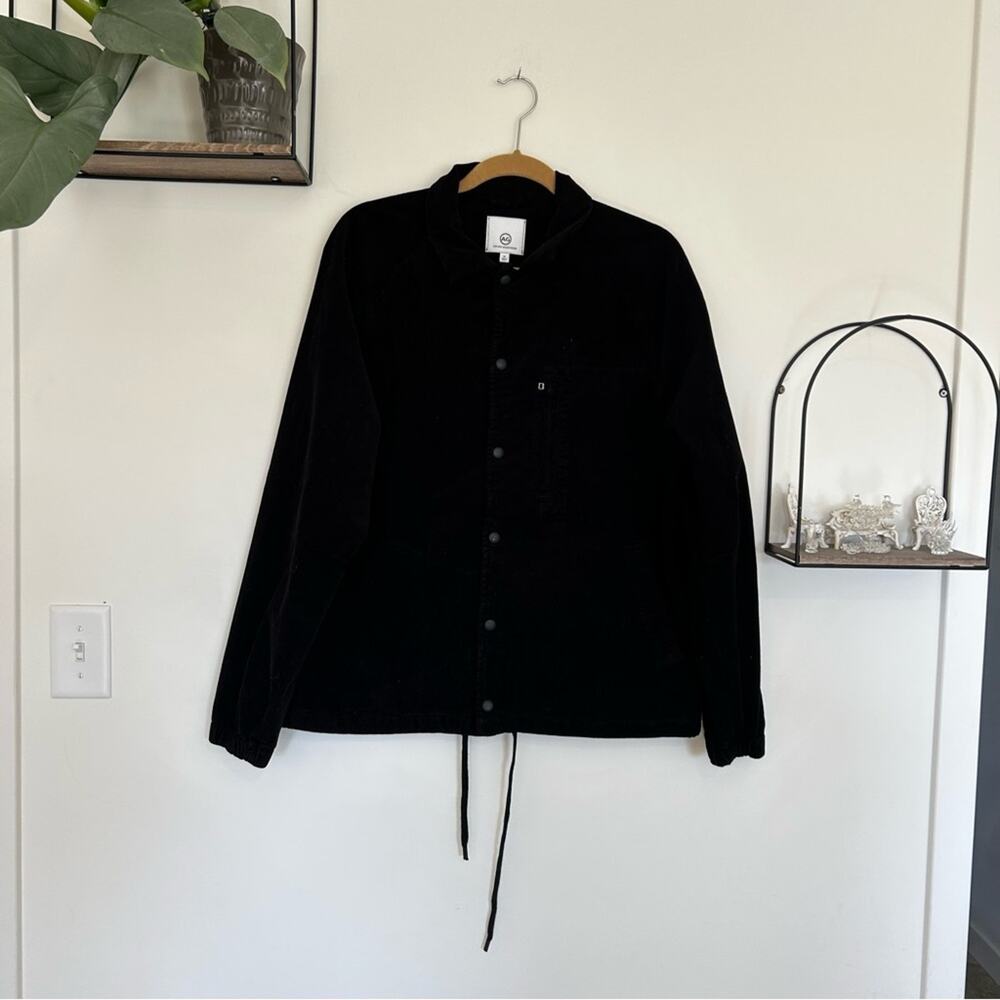 AG Adriano Goldschmied Black Corduroy Jacket Size Medium